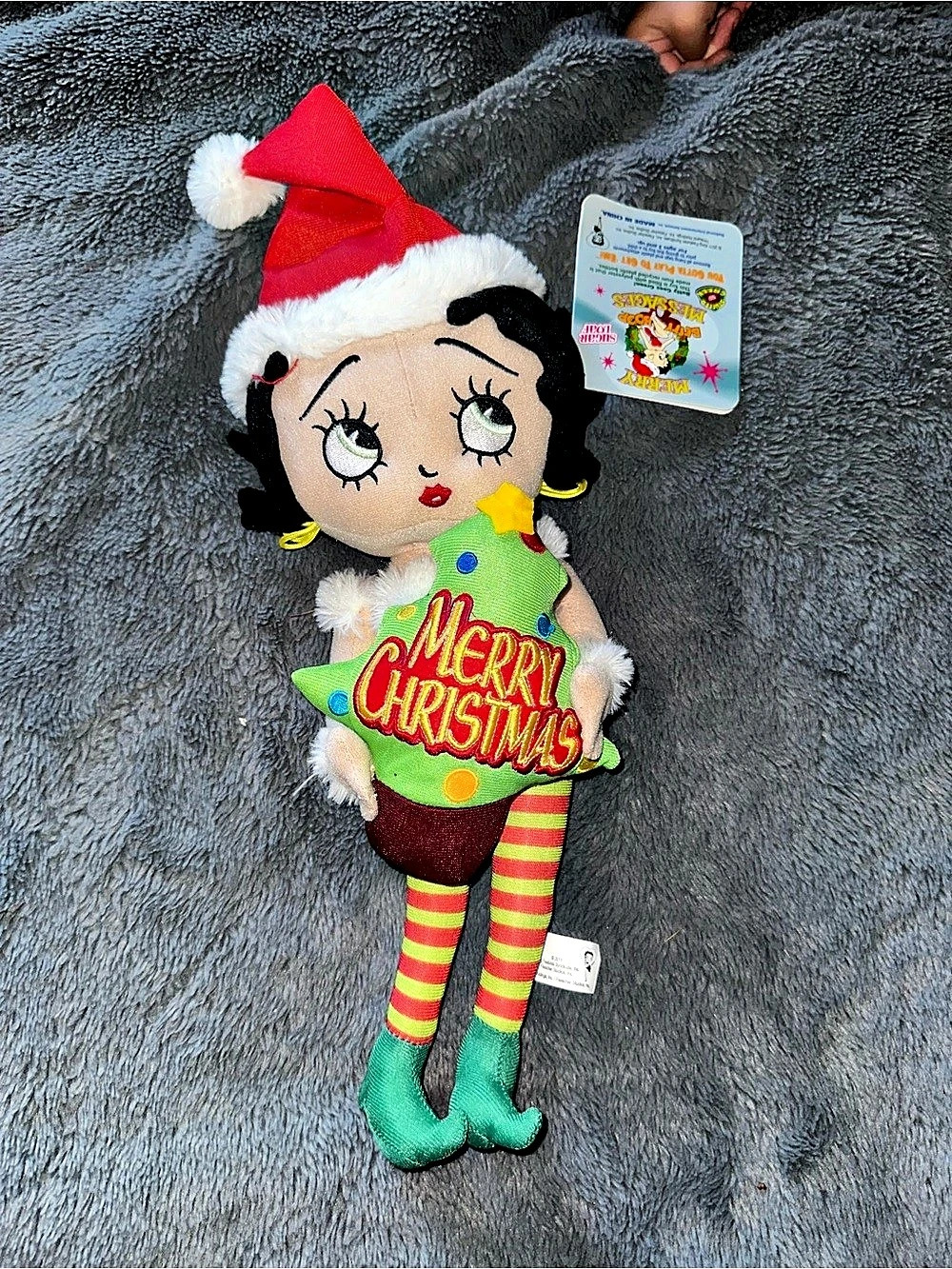 Sugar Loaf Betty Boop Merry Messages Christmas Plush Doll